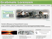 Tablet Screenshot of grabmale-lorenzen.de